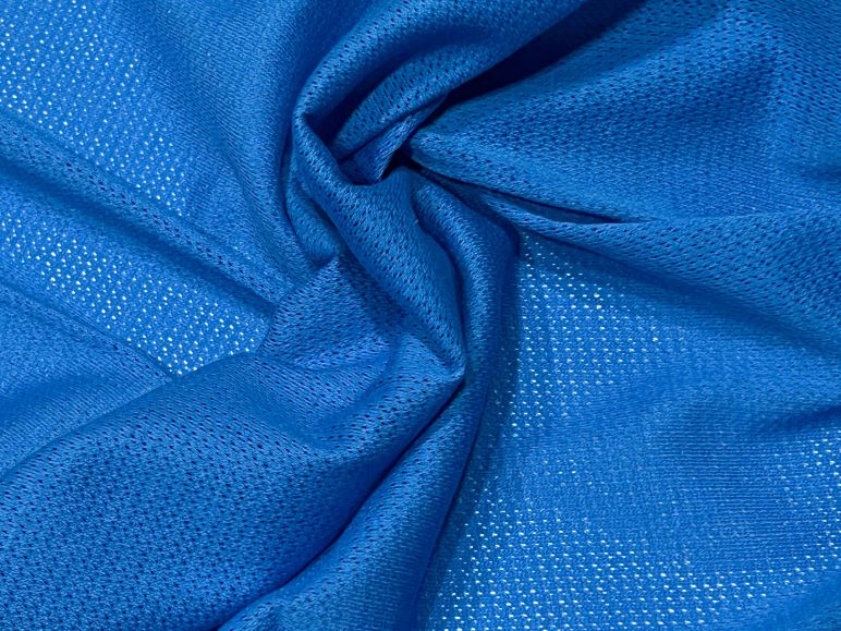 棉黏胶混纺丝光提花网眼布料轻薄透气柔软恬静运动风打扮面料